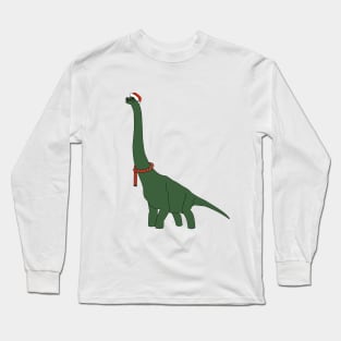 Christmas Green Dinosaur Digital Art | Christmas Special | illusima Long Sleeve T-Shirt